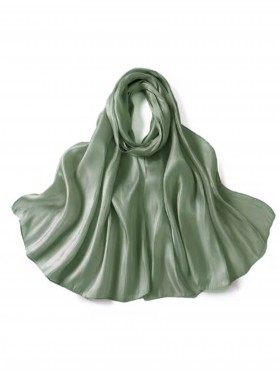 Solid Color Silk Feeling Scarf